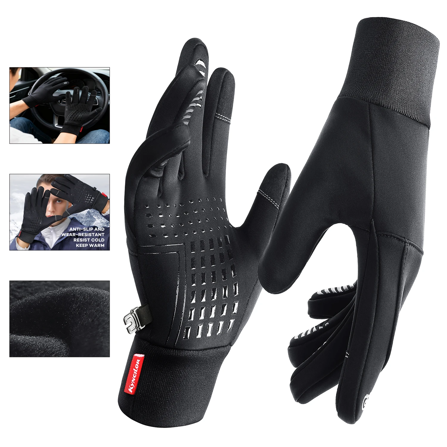 Skifahren Handschuh Winter Handschuhe Männer Radfahren Fahrrad Frauen Thermische Fleece Kalten Wind Touchscreen Fahrrad Warme Outdoor Lauf Handschuhe