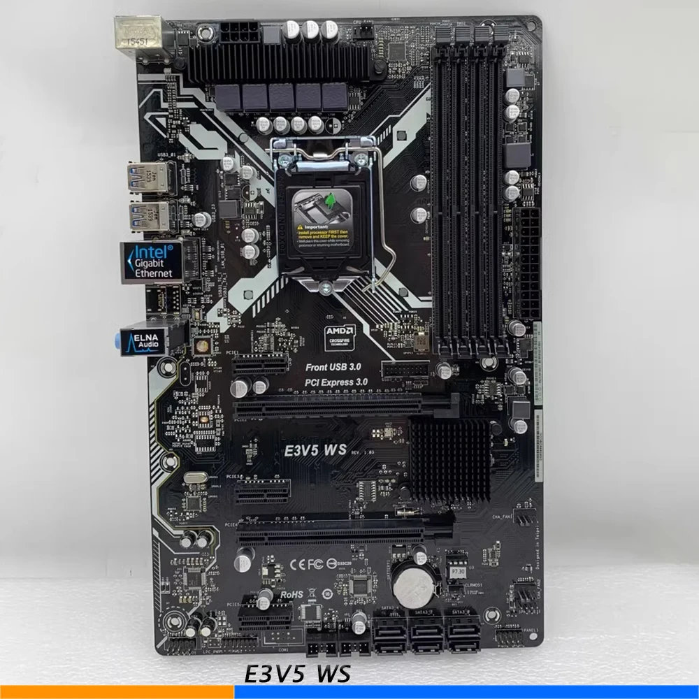 

Материнская плата E3V5 WS для настольного компьютера ASrock DDR4 2133 64 ГБ с поддержкой i7 i5