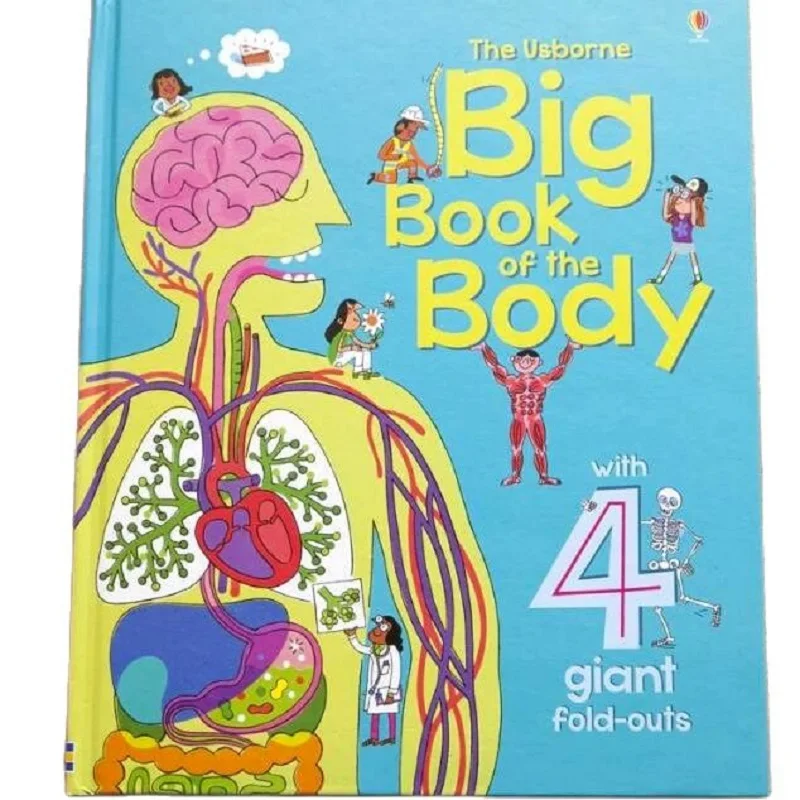 

The Usborne Big Book of the Body learning borad book kids boys girls gifts Books early education English picture flip book