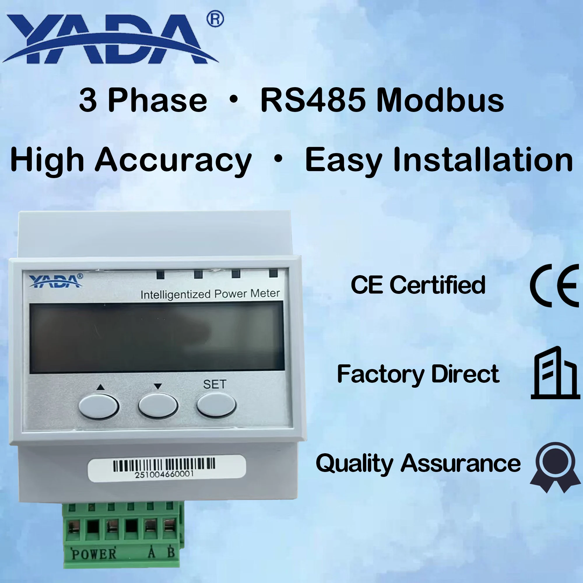 

Three-Phase YD2060 Series Multifunction Power Meter | 3 Phase | RS485 Modbus | LCD Display | Plug-in & Terminal Wiring