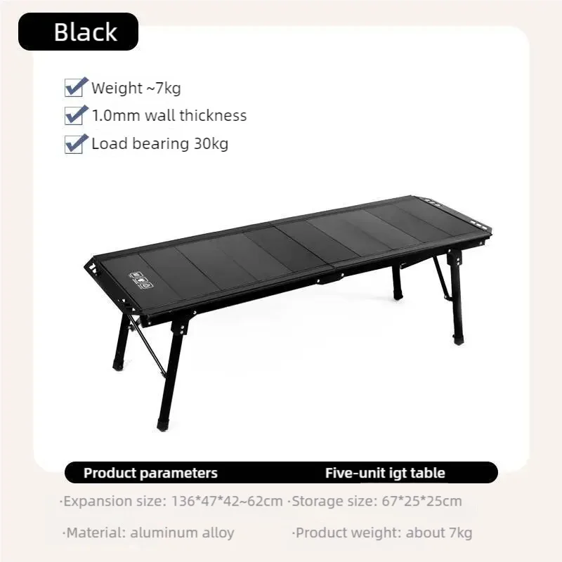 야외용 5단 접이식 IGT 리프팅 전술 테이블 캠핑 테이블 차 테이블 전술용 경량 알루미늄 합금 접이식 의자