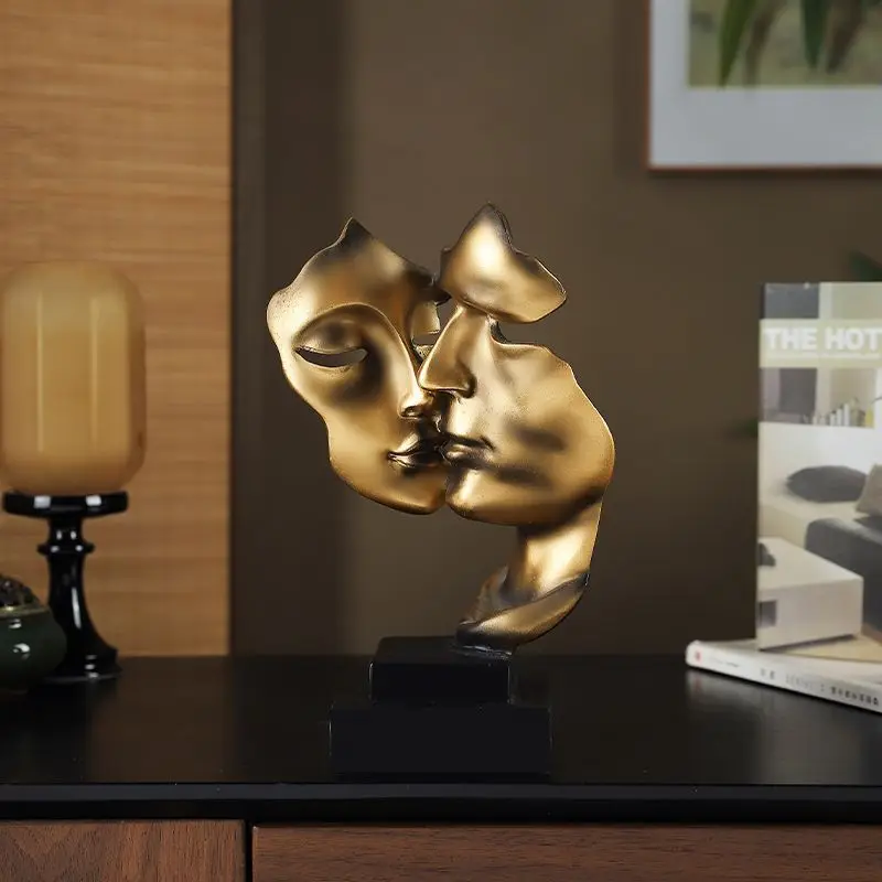 

Новая высококачественная роскошная современная подставка для телевизора в китайском стиле, декор для рабочего стола, фигурка счастливого поцелуя для привлечения богатства