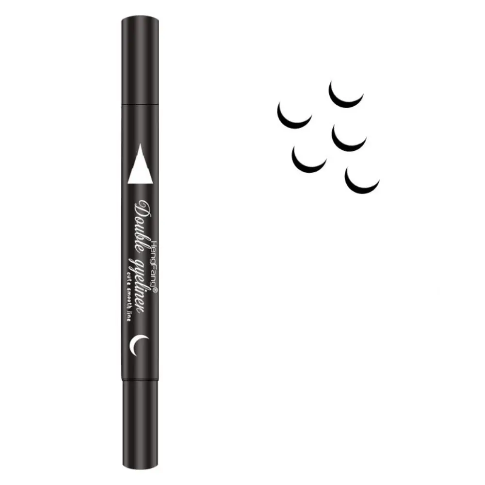 Wzory w kształcie serca/księżyca/gwiazdy w świetle księżyca Glam Eyeliner pióro odporne na działanie potu i oleju stemple do tatuażu szybkoschnący naturalny w płynie kredka do oczu