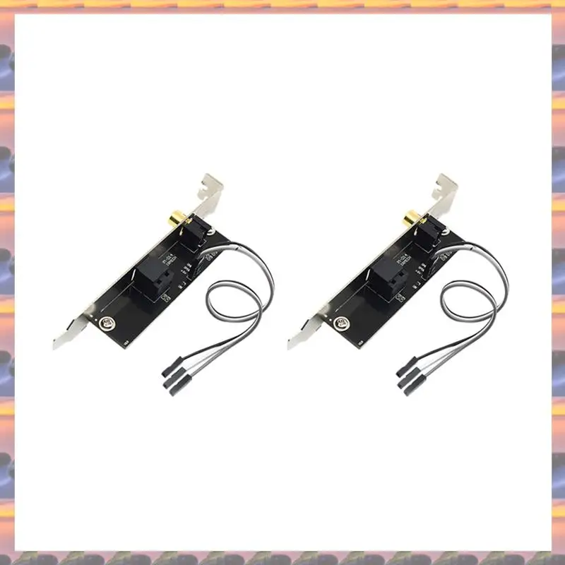 (Flash Sale) 2X 24Bit 192Khz Daughter Card SPDIF Optical And RCA Out Plate Cable Bracket Digital Audio Output For ASUS Gigabyte
