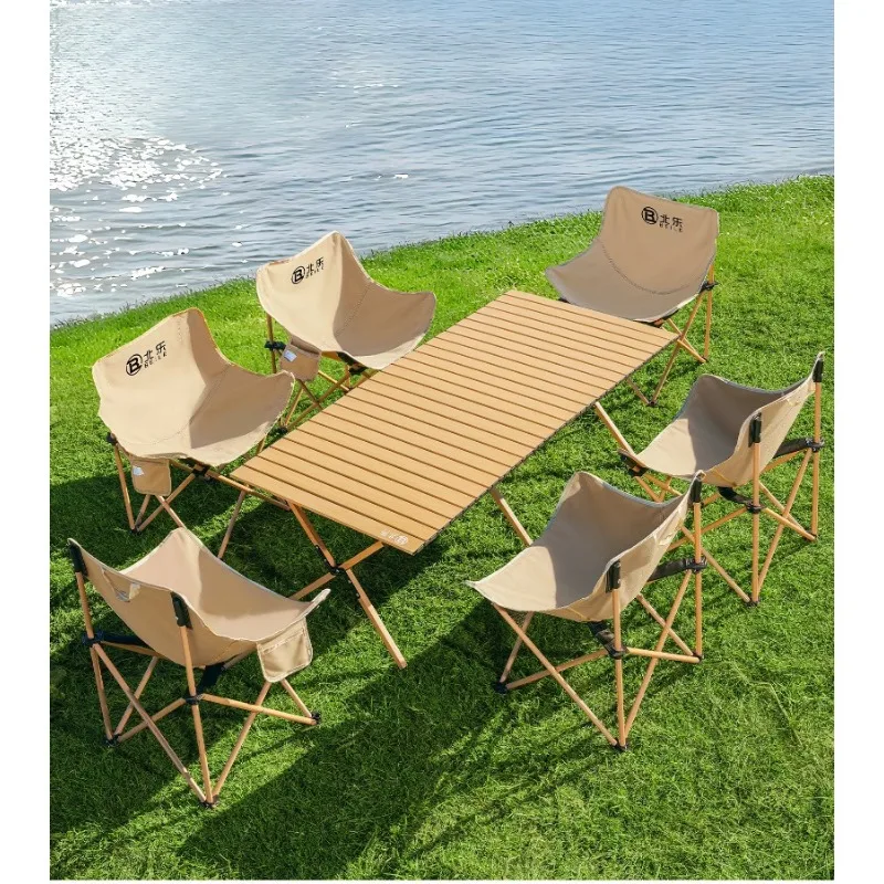 Outdoor folding table camping table and chairs portable stall picnic table camping cooking supplies equipment