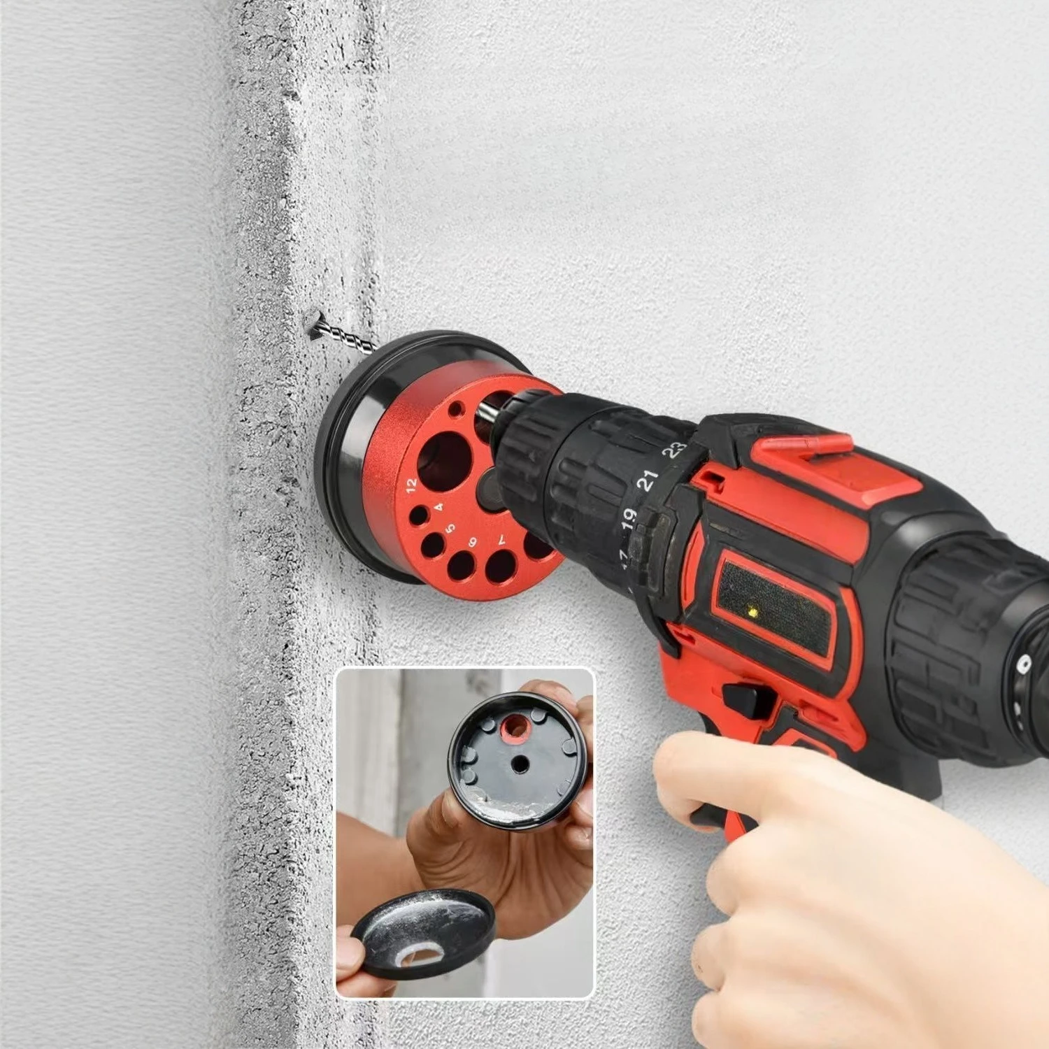 1pc Portable Simple Practical Dust Extractor Attachment For Impact Drills Removes Dust And Debris During Drilling, Ideal For Con