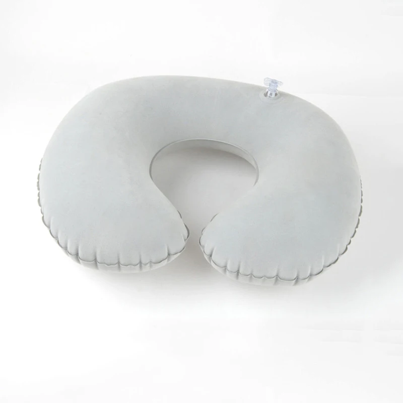 1pc Inflatable C-shaped Pillow Travel Neck Pillow Portable Round Pillow Cushion