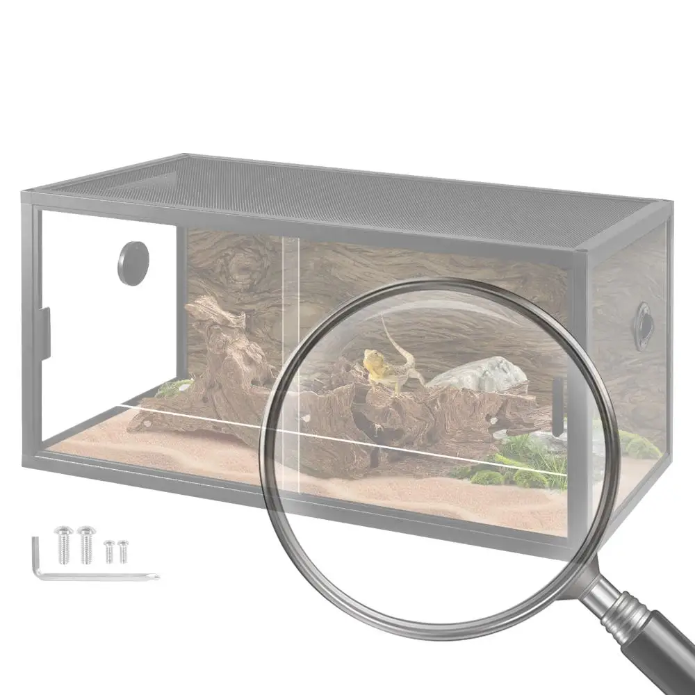 حاوية المناظر الطبيعية للزواحف نبات قابل للفصل أبو بريص خزان بيئي تشويه الزواحف تررم تسلق صندوق تربية الحيوانات الأليفة