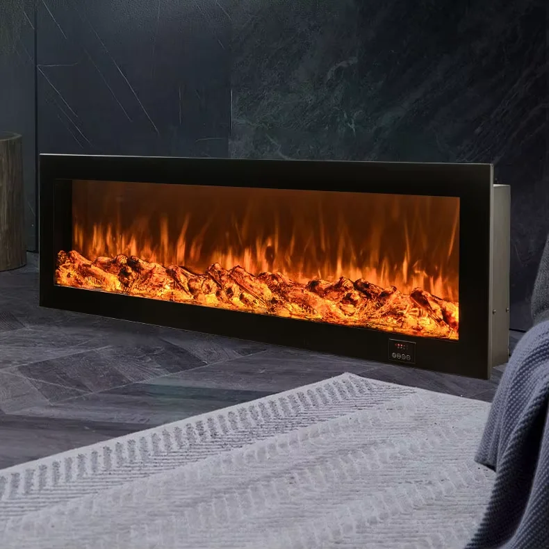 HX Wall Mounted Heater Fire Place Stove Morden Design Decoration Machine Flame Recessed Electric Fireplace