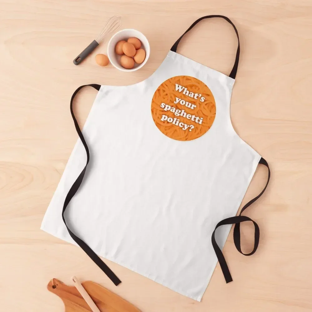 What's your spaghetti policy? Apron chef costume Kitchen For Men Women's Kitchen Apron