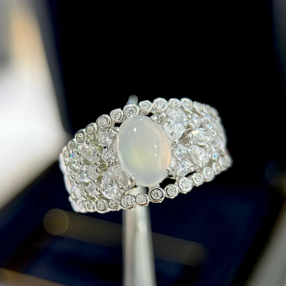 

100% стерлинговое серебро 925 пробы, кружевное кольцо с цирконием AAA для женщин, ювелирные изделия