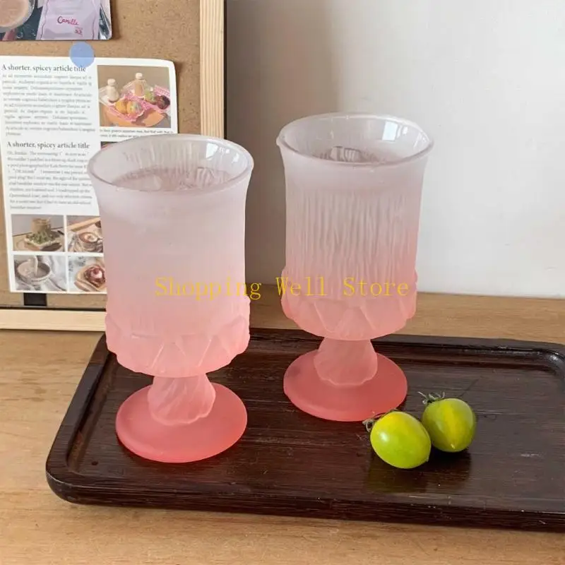 KX4B Artistic Beverages Drinking Cup Embossed Goblet For Home And Party Decoration