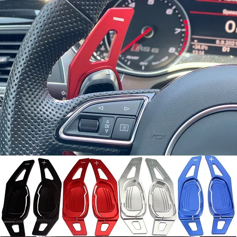 

Paddle Blade For Audi RS A5 S3 S5 S6 SQ5 RS3 RS6 RS7 2015-2017 Car Steering Wheel Paddle Extension Shifters Shift Sticker 2PCS
