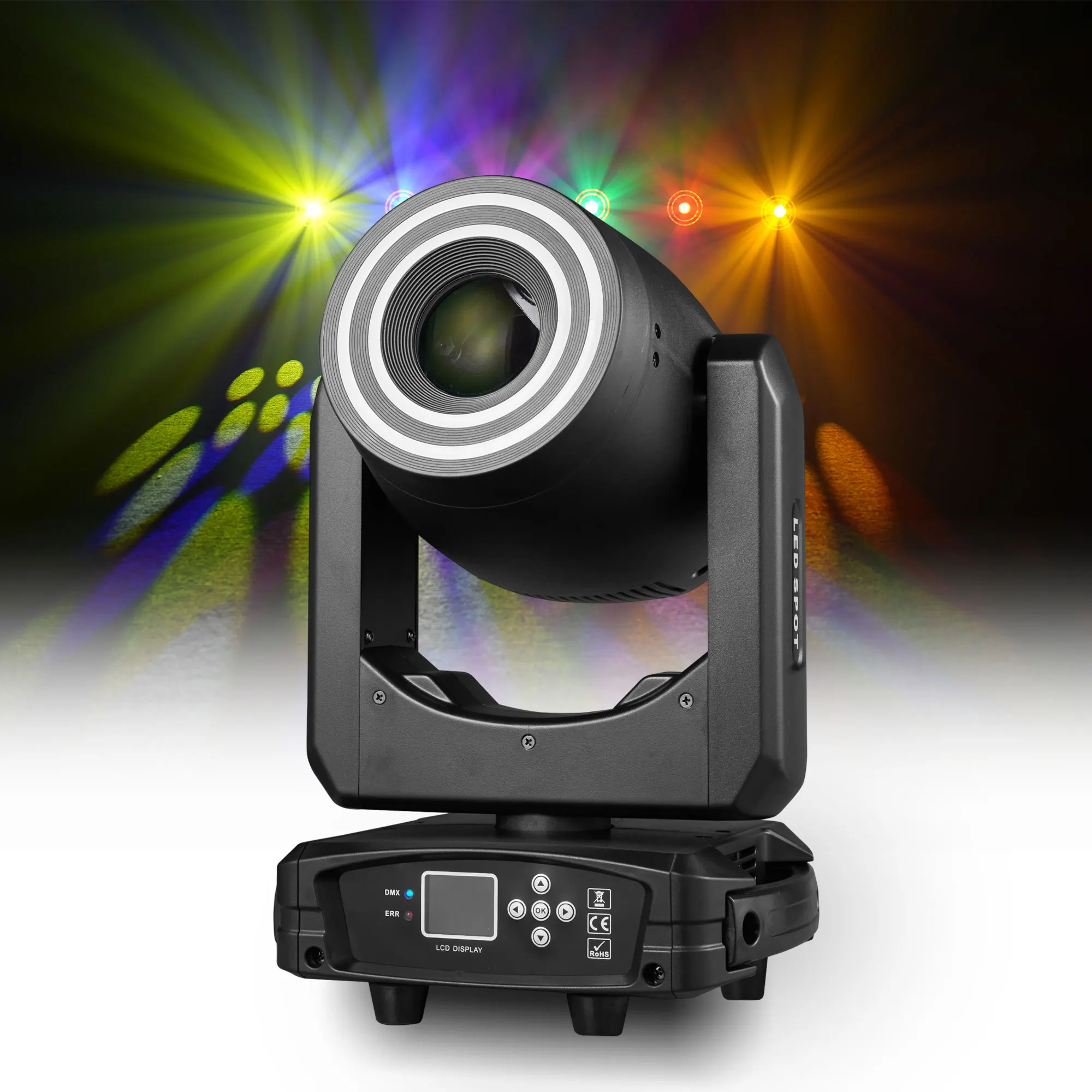 230W Beam Spot Moving Head Lighting with Double Halo Effect 7 Gobo Color Wheel