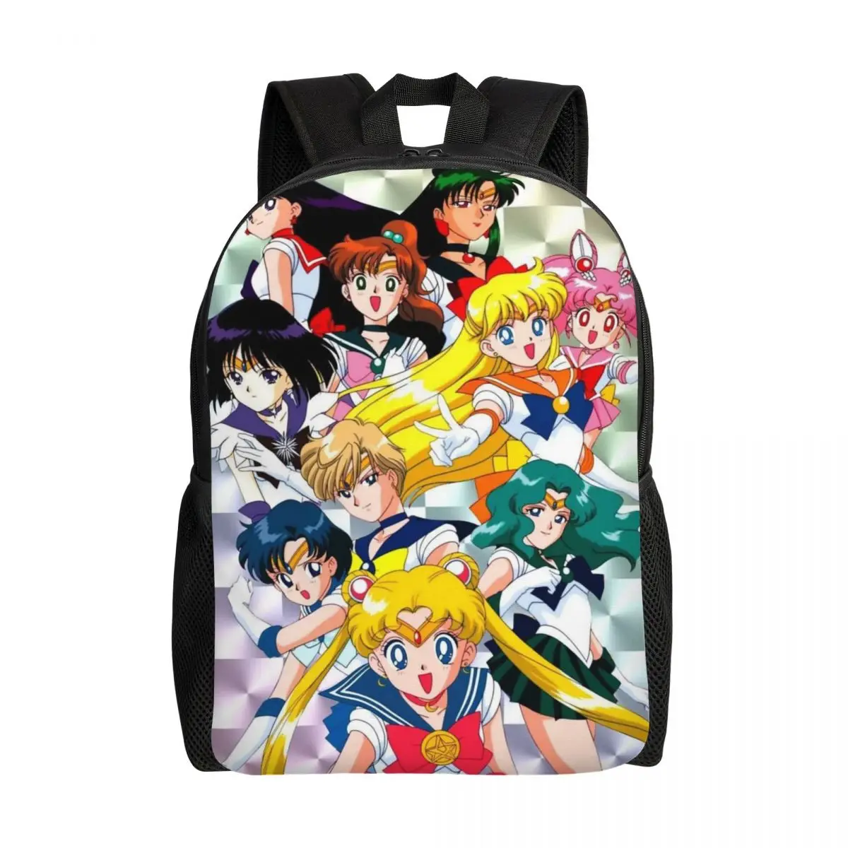 

Custom Sailors Moons Cute Cartoon Backpacks Women Men Fashion Bookbag for College School Anime Bags