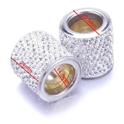 Confezione da 4 collari per poggiatesta per auto anelli per poggiatesta per auto Decor Bling Bling Crystal Diamond Ice per auto SUV Truck decorazione d'interni