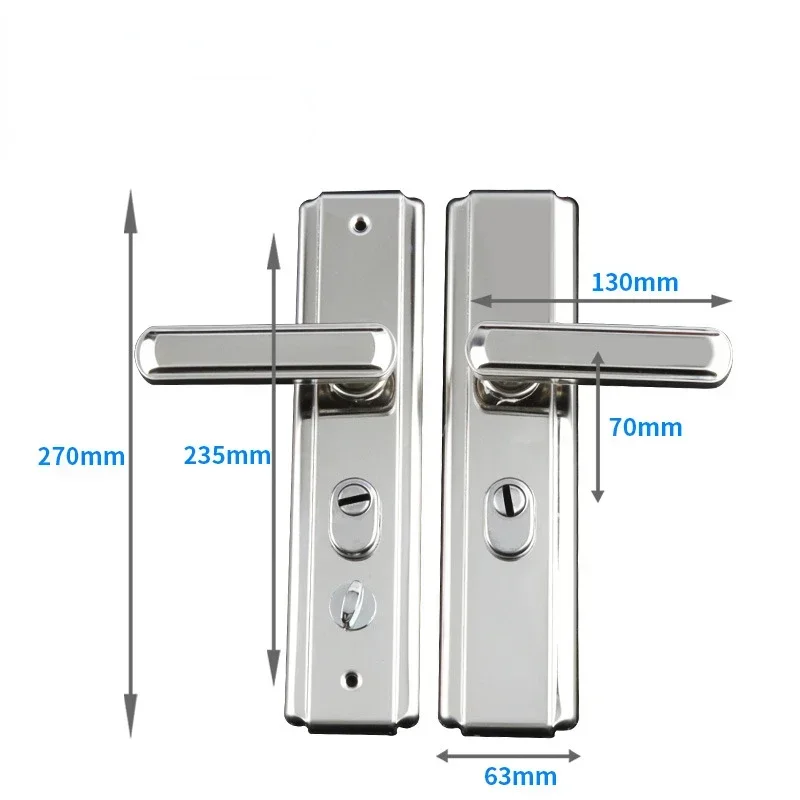 

304 Stainless Steel Anti-theft Door Handle, Thickened Panel for Entrance Door
