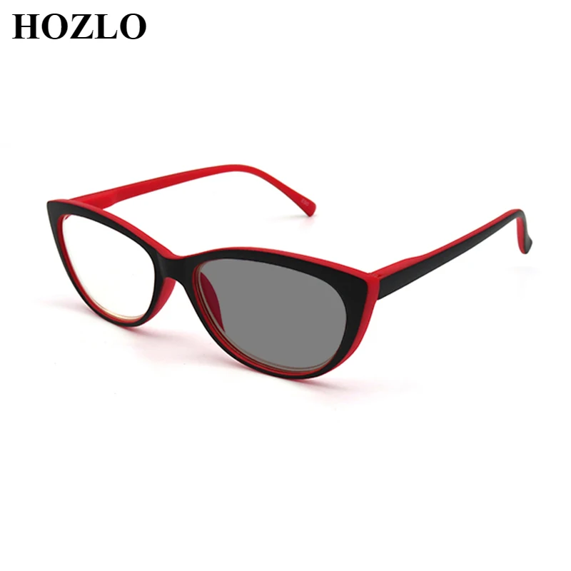 

Women Small Cat Eye Photochromic Reading Glasses Magnifier Spring Legs Men Driving Fishing Travel Presbyopic Sunglasses 0~+4.0