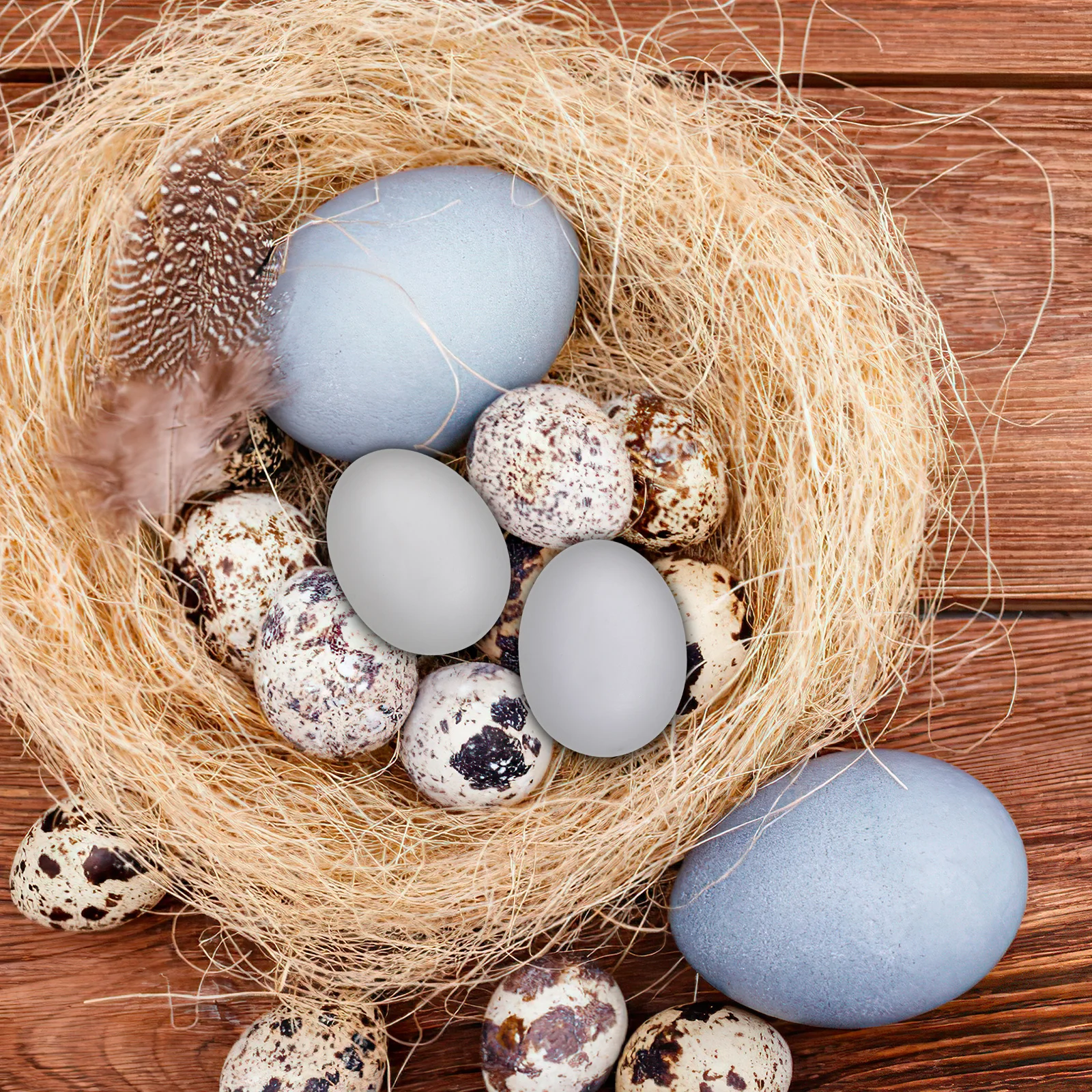 20Pcs Fake Bird Eggs Simulated Pigeon Egg Props for Breeding Nesting Use Waterproof Reusable Realistic Design Comfortable