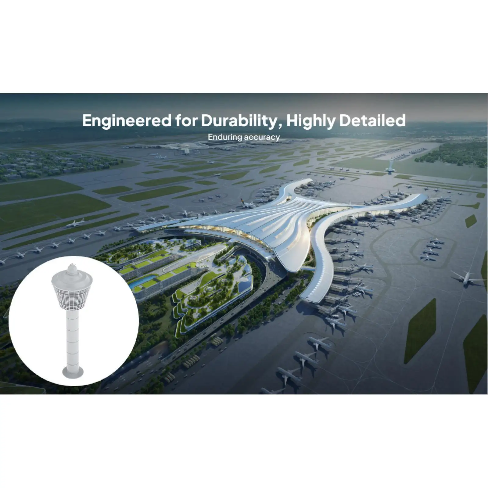 

Модель терминальной башни аэропорта в масштабе 1:400, реалистичная пластиковая мини-башня для коллекционеров авиамоделей, подарок