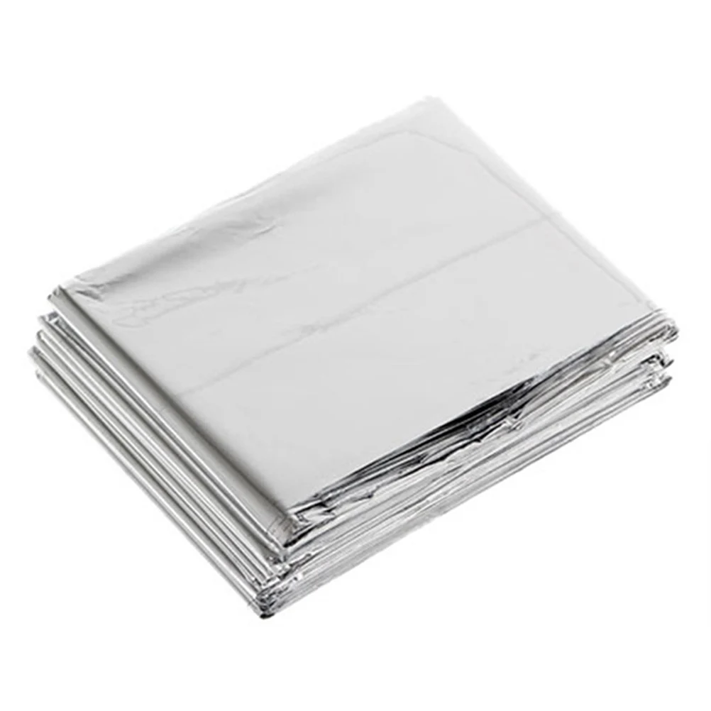 

5pcs Foil Blanket Emergency Thermal Film Plant Cover Heat Reflective Survival Sheet Outdoor Camping Gardening Greenhouse