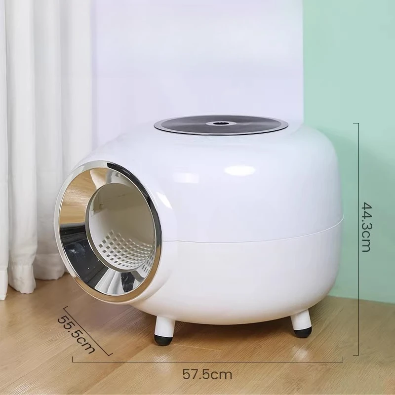 

Stainless Hiding cat Litter Box Self-Cleaning Castle Toilet cat Litter Box Accessories Sandbox Areneros De Gatos Household Items