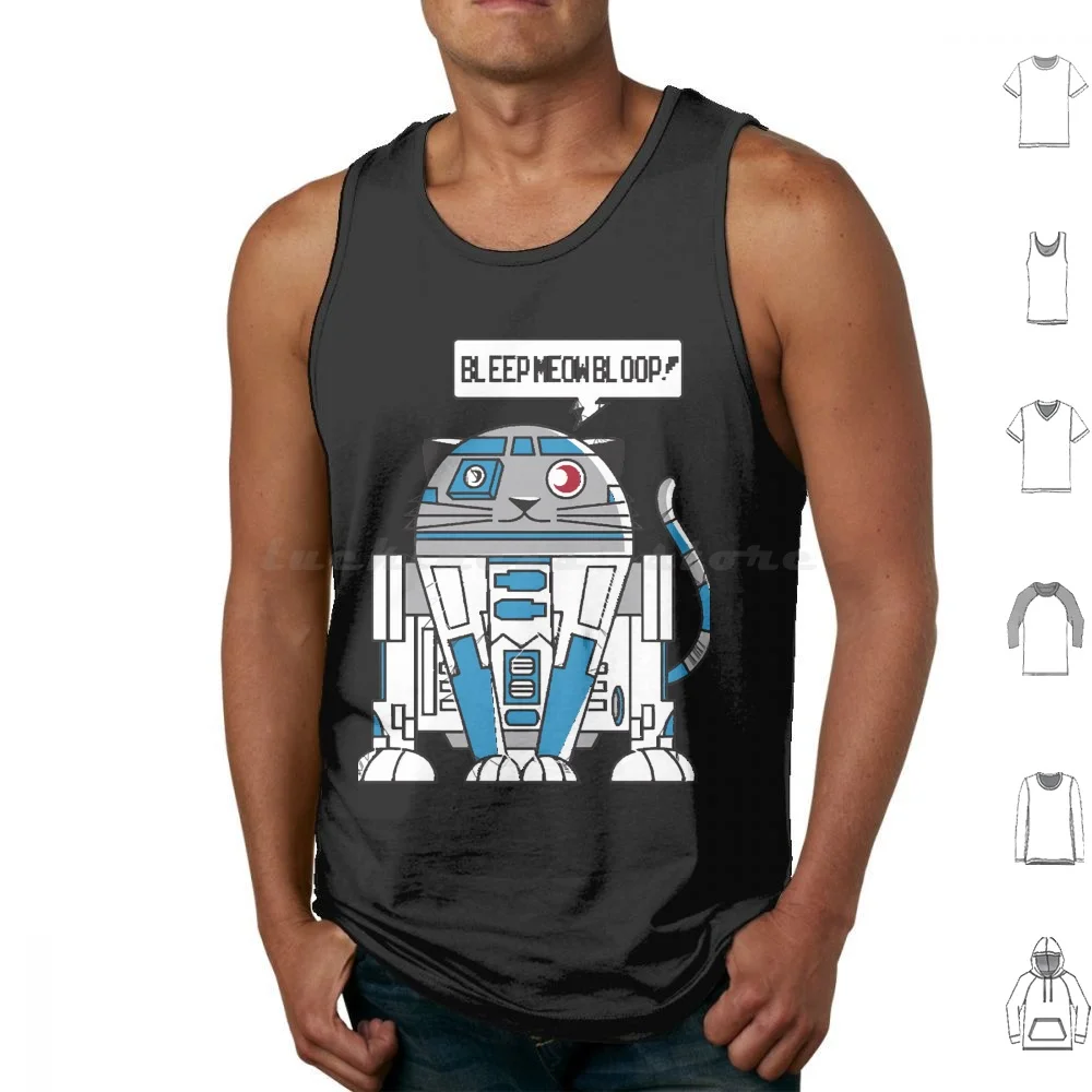 Meow 2 Tank Tops Print Cotton Cat Popular