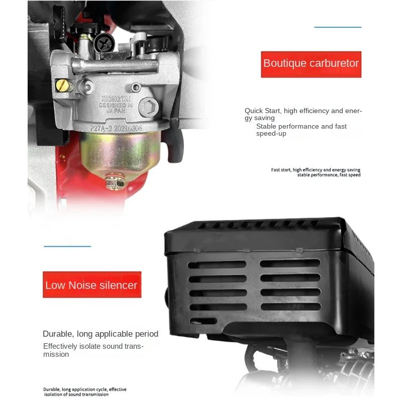 NEUER 170F Benzinmotor 212CC Viertakt-Benzinmotor Gasmotor für Straßenschneiderkompressor usw. 1800–3600 U/min 7,5 PS