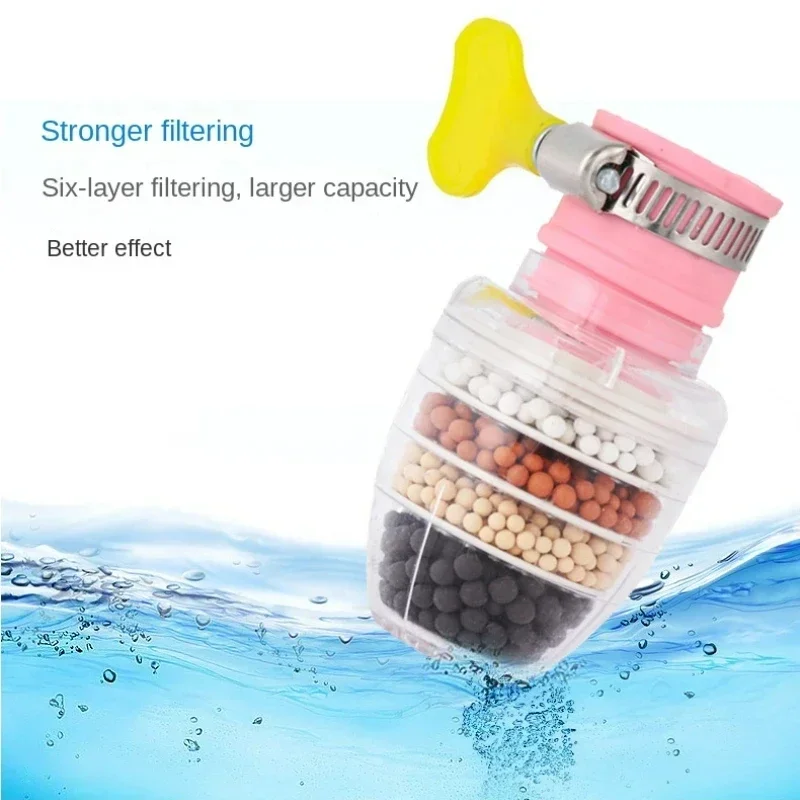 

6 Layers Water Filter Tap Purifier Medical Stone Coconut Charcoal Nozzle For Faucet Kitchen Accessories Household Water Filter