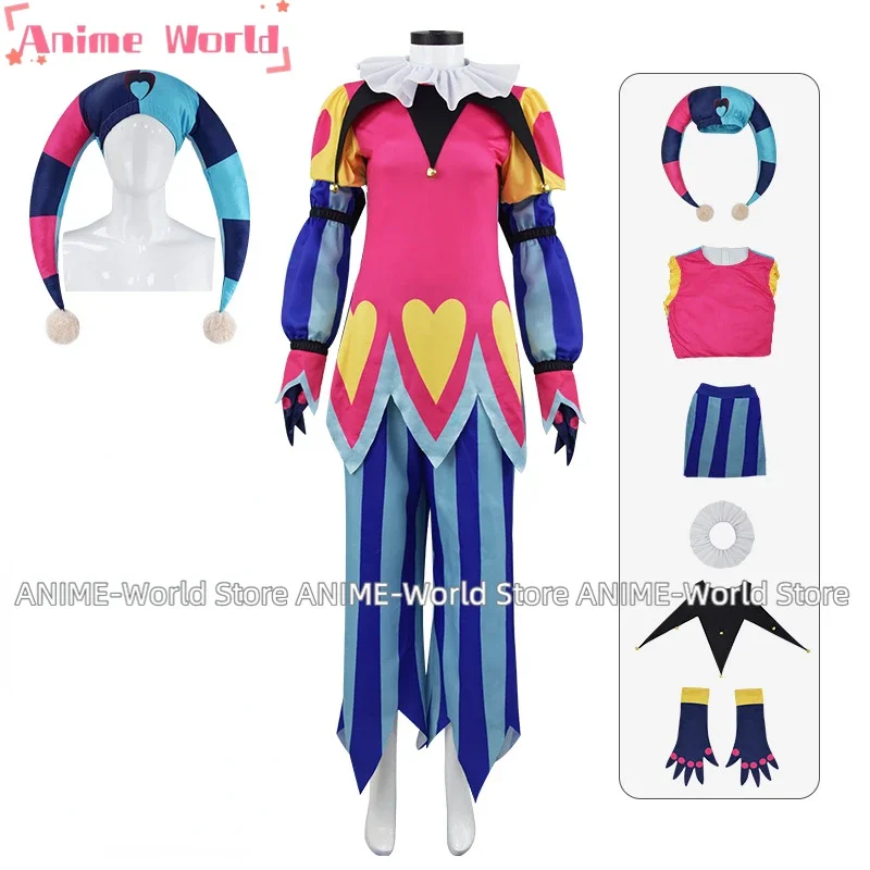 

Fizzarolli Cosplay Fantasia Anime Costume Disguise for Adult Women Clothes Hat Set Role Play Outfits Halloween Carnival Suit
