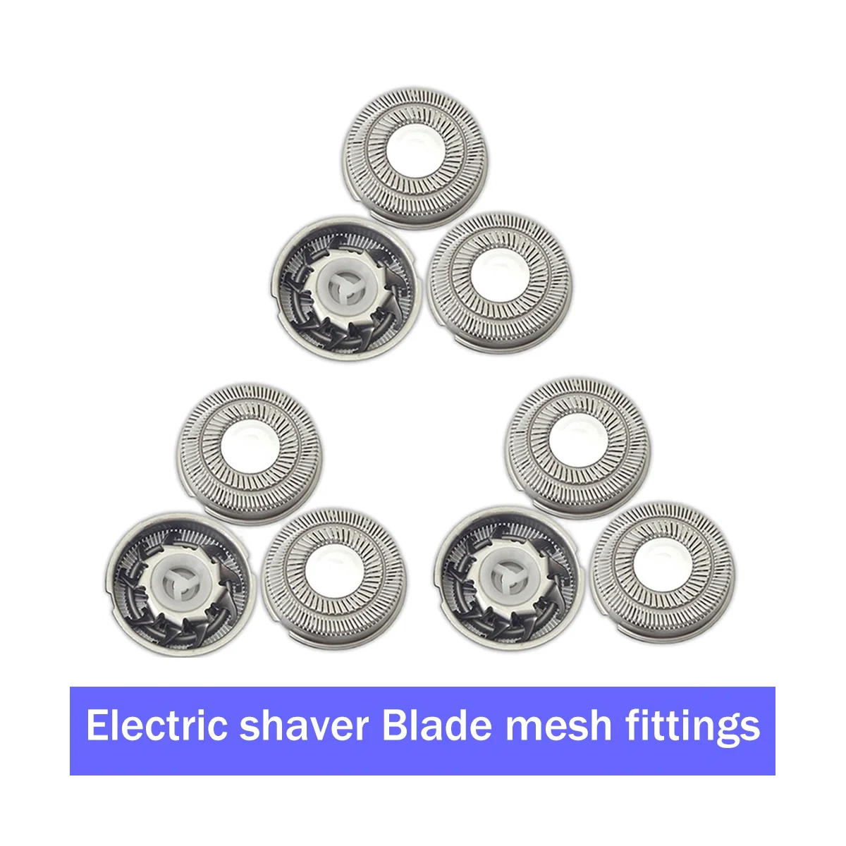 ใบมีดไฟฟ้า9ชิ้นสำหรับโกนหนวด FR6อุปกรณ์เปลี่ยนหัวมีดโกนวงแหวนคู่