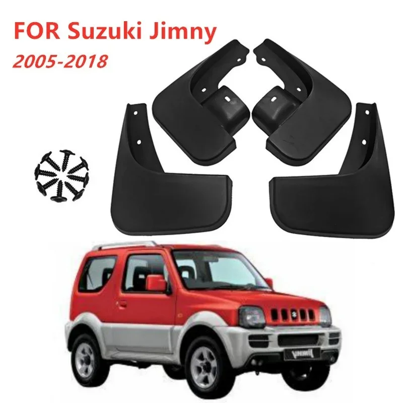 4pcs/Set Car Mudflaps for Suzuki Jimny 2005 -2018  Mud Flap Guard 2006 2007 2008 2009 2010 2011 2012 2013 2014 2015 2016 2017