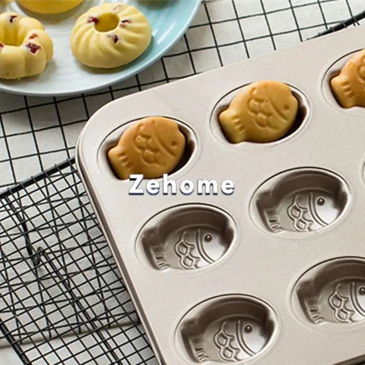 Small oven collection: Madeleine molds, donut cartoon cake molds, non-stick baking tray, home baking tools