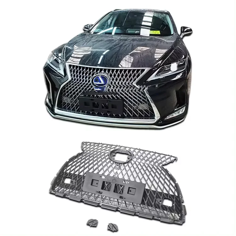 Griglia stile LS per 2020-2021 Lexus RX300 Lexus RX450h griglie radiatore nero lucido paraurti Kit carrozzeria cofano nero lucido