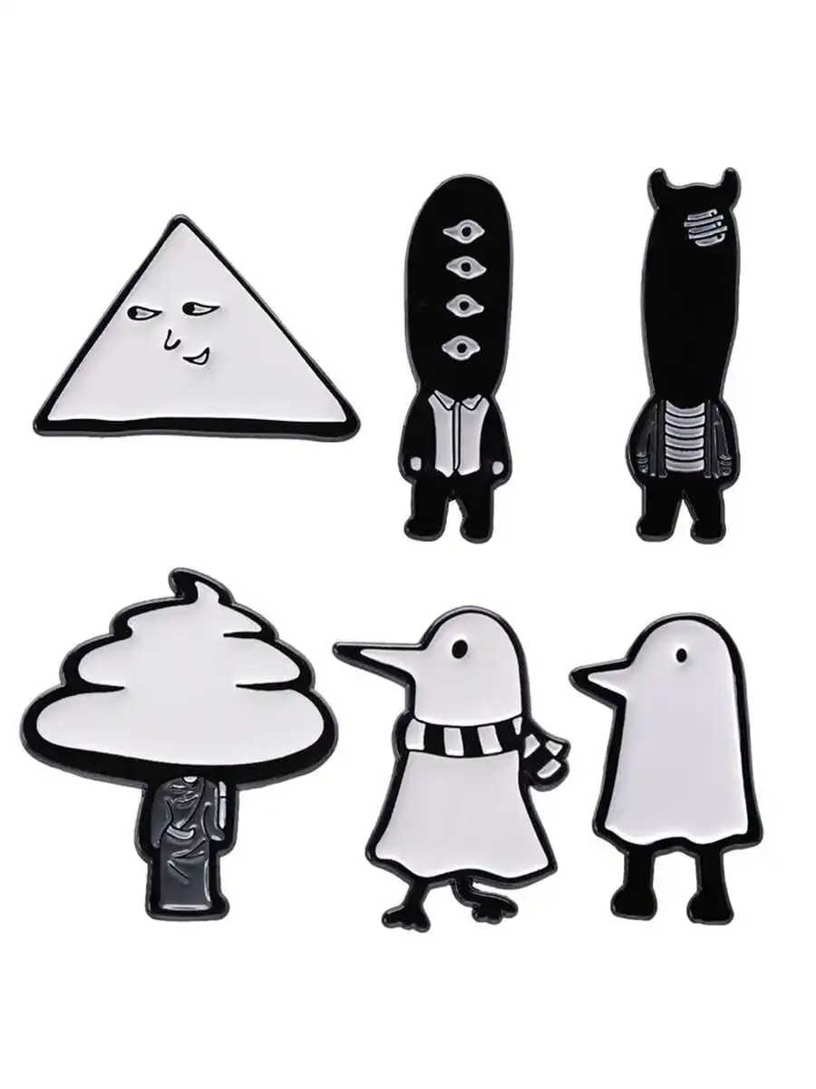 Cartoon Comic Goodnight Punpun Enamel Pin Oyasumi Punpun Devil Horn Eyes Brooches Lapel Backpack Badge For Kids Friends