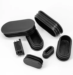 10*20mm-50*120mm Oval Plastic Inner Plug Protection Gasket Dust Seal End Cover Caps For Pipe Bolt Furniture