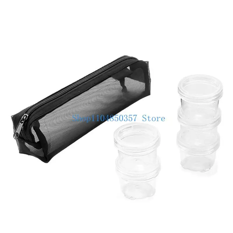 652F Small Condiment Bottle Condiment Container Organizers Set Outdoor Seasoning Bottle Set Camping Picnics Fishing Barbecues