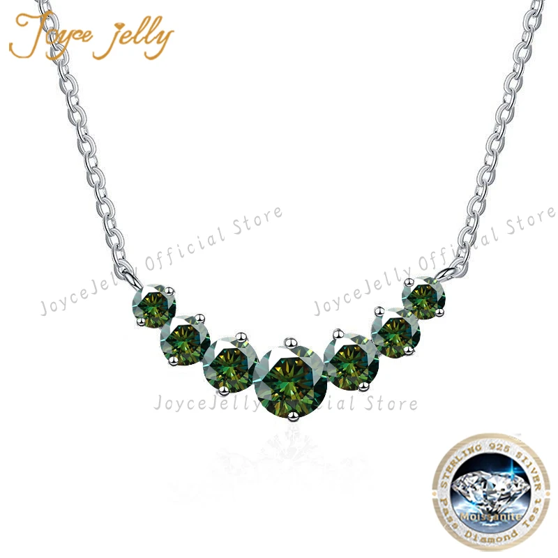 Joyce jelly alle Moissan ite Halskette für Frauen Hochzeit feinen Schmuck mit gra zertifizierten 925 Sterling Silber plattiert 18 Karat Weißgold – Detail 8