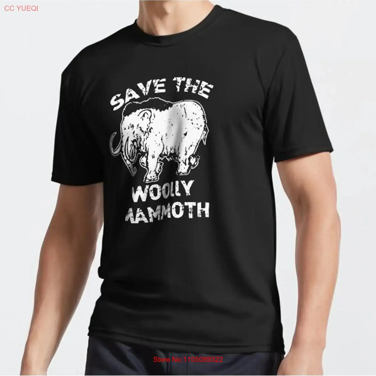 Save the Woolly Mammoth Retro Animal divertido humorístico activo camiseta vintage lavado estirado suave homme ropa de diseñador Unisex