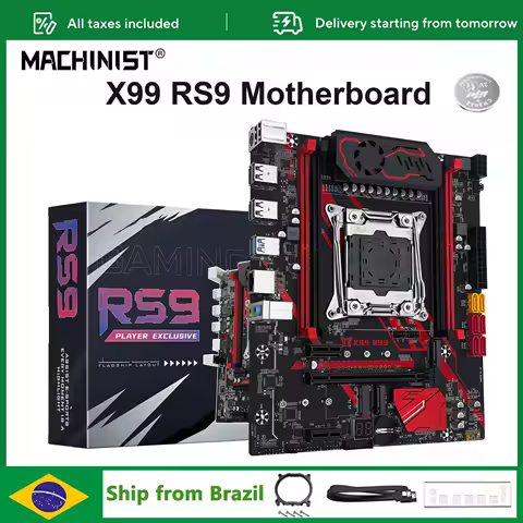 MACHINIST X99 RS9 LGA2011-3 placa-mãe suporte Intel Xeon E5 2680/2650/2690 v4 CPU e DDR4 ECC memória de desktop NVMe WIFI M.2