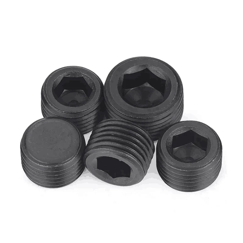 1/8 "1/4" 3/8 "1/2" 3/4 "1" 1-1/4 "1-1/2" BSP NPT متري ذكر Therad الكربون الصلب عرافة المقبس نهاية غطاء التوصيل تركيب الأنابيب