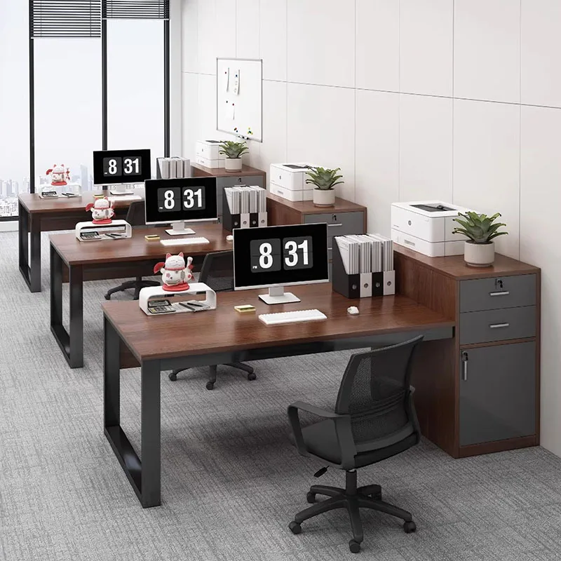 Executive Reception Office Desk Conference Decoration Minimalist Office Desk Modern Wooden Meuble Bureau Commercial Furniture