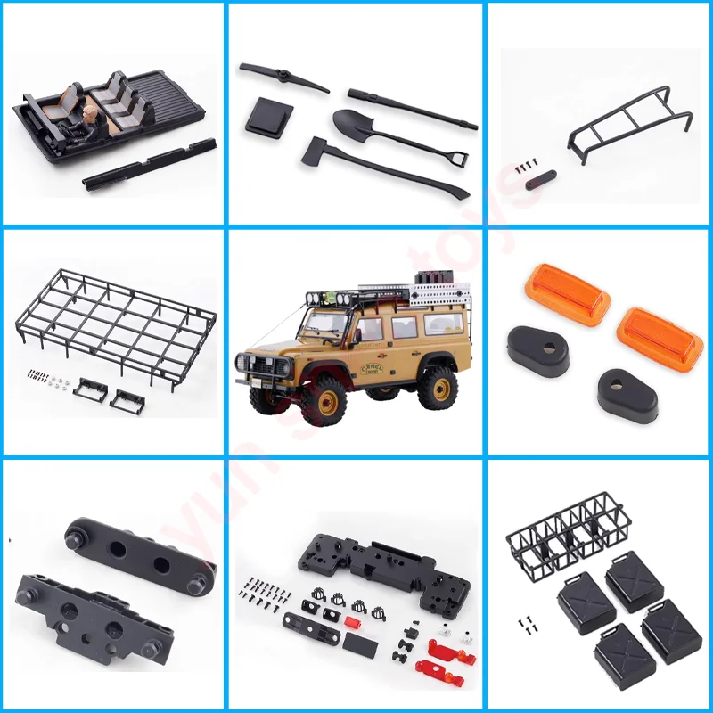 Fms Fcx10 1/10 Camel Cup Tire Car Shell Luggage Rack Original Factory Upgraded And Modified Remote Control Car Accessories