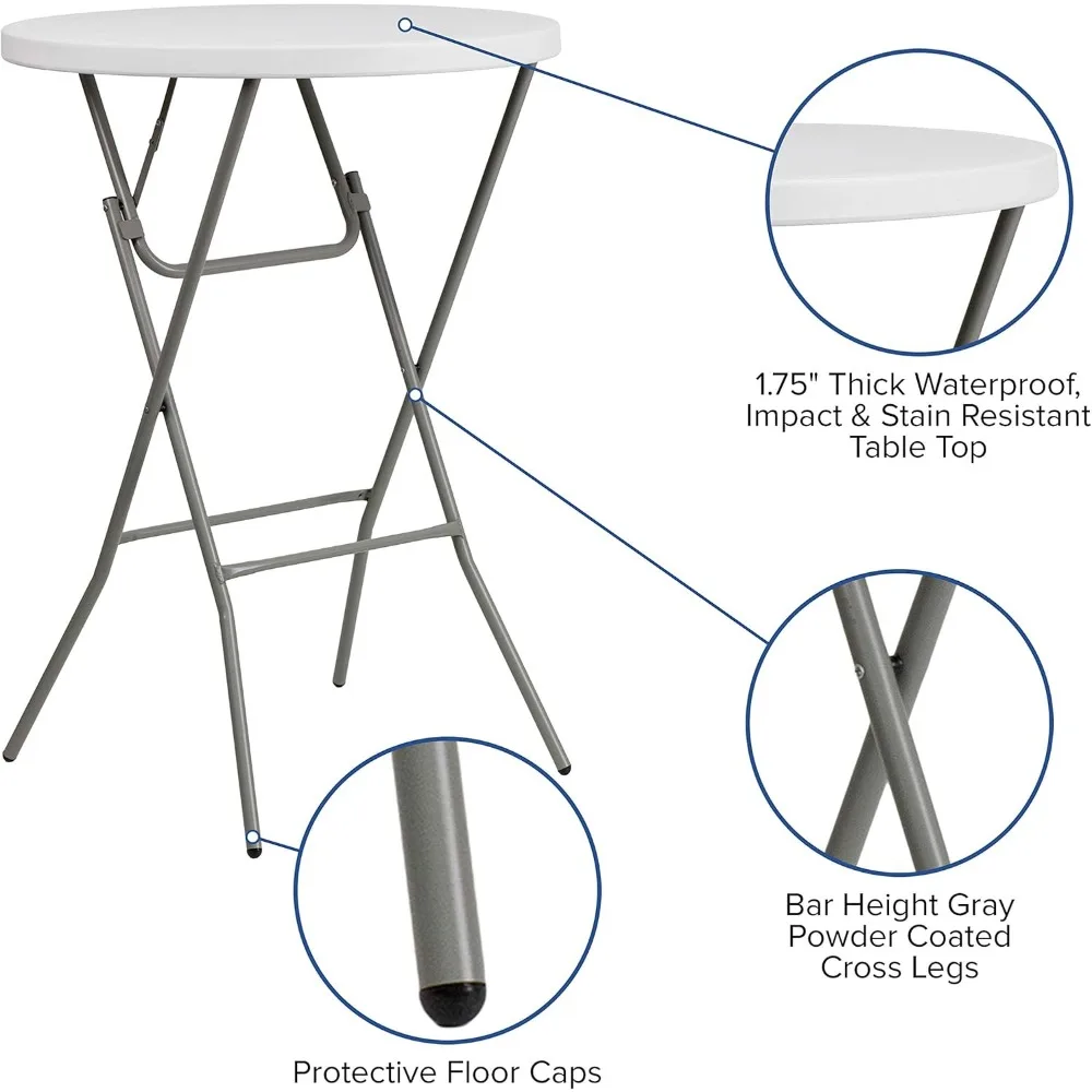 Mesa de Bar pequeña, mesa de comedor de cocina, mesa de Pub superior alta, marco resistente, 23,6x23,6x36,2 pulgadas, opción de superficie versátil