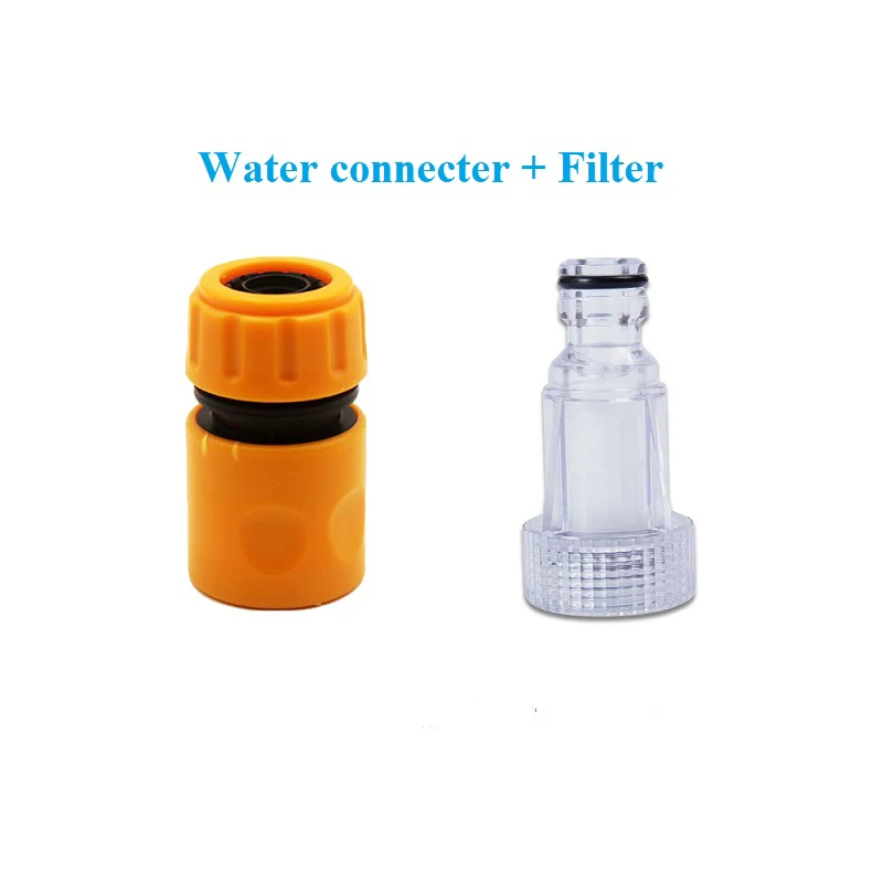 Car Washer Adapter Pressure Washer Water Connector Filter Set Hose Pipe Fitting Adjustable Pressure Washer Garden Sprinkler