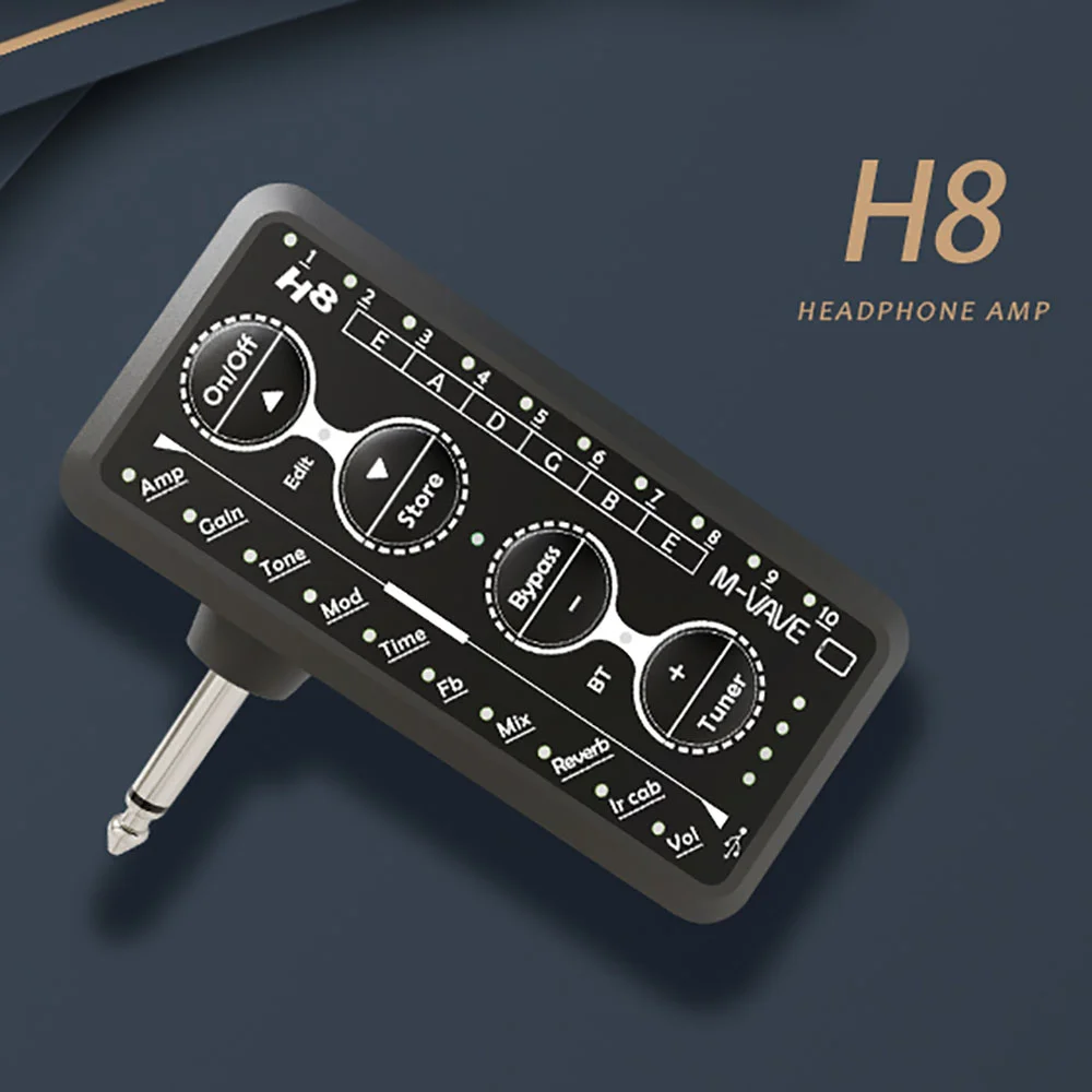 M-VAVE H8 اللاسلكية الغيتار التوصيل مكبر للصوت قابلة للشحن سماعة رأس صغيرة أمبير مكبرات الصوت كومبو مكبر للصوت مع كسب/Mod/Reverb/IR CAB #2