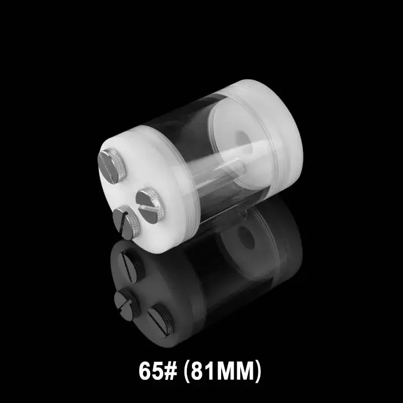 OCOCOO Water Cooling Reservoir Water Tank 65mm/130mm/190mm Length 60mm Diameter Transparent Cylindrical Acrylic White Cover