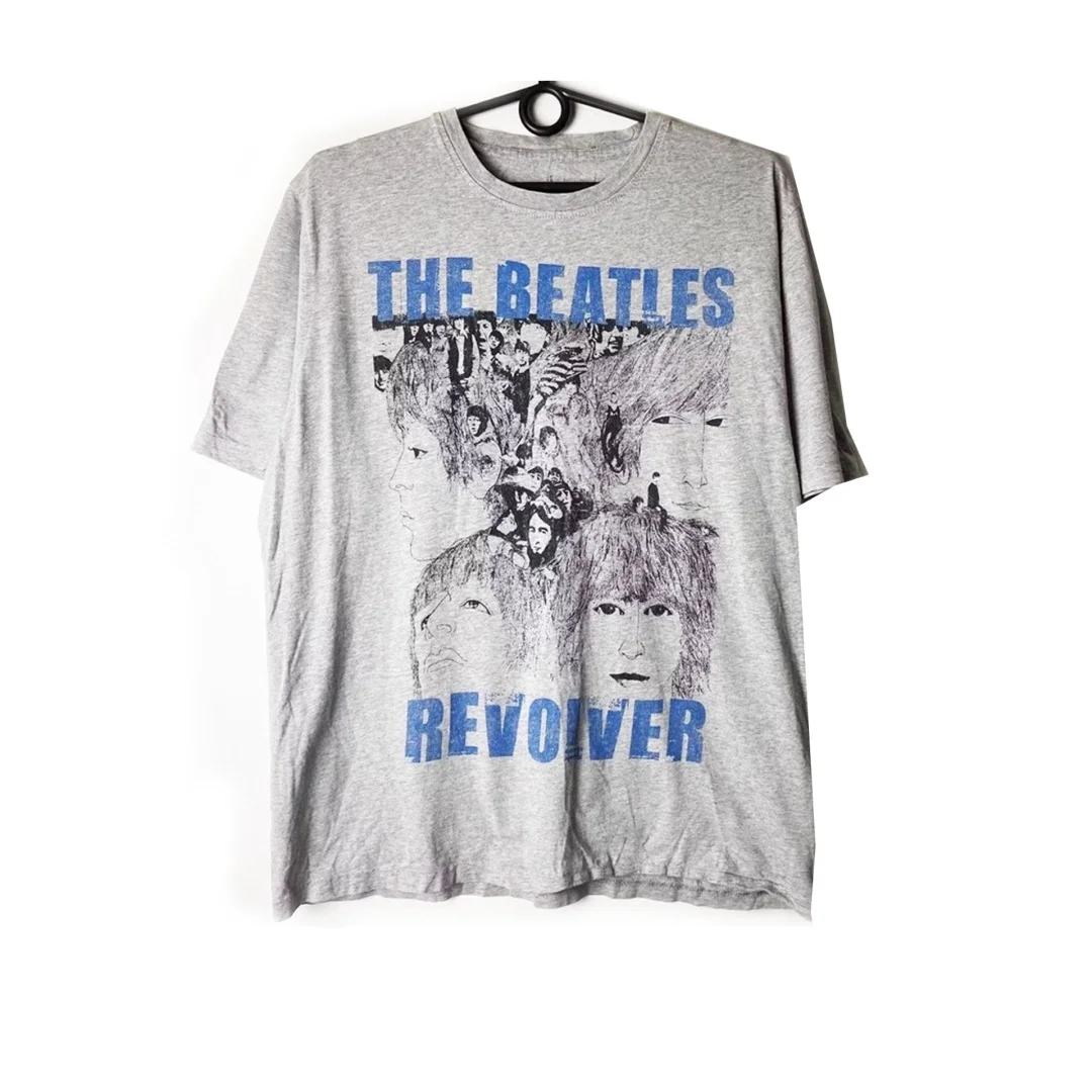 خمر روك قصيرة الأكمام تي شيرت بواسطة البيتلز الصيف موضة القطن الخالص تي شيرت رجالي ملابس الأطفال المحملة Y2k امرأة