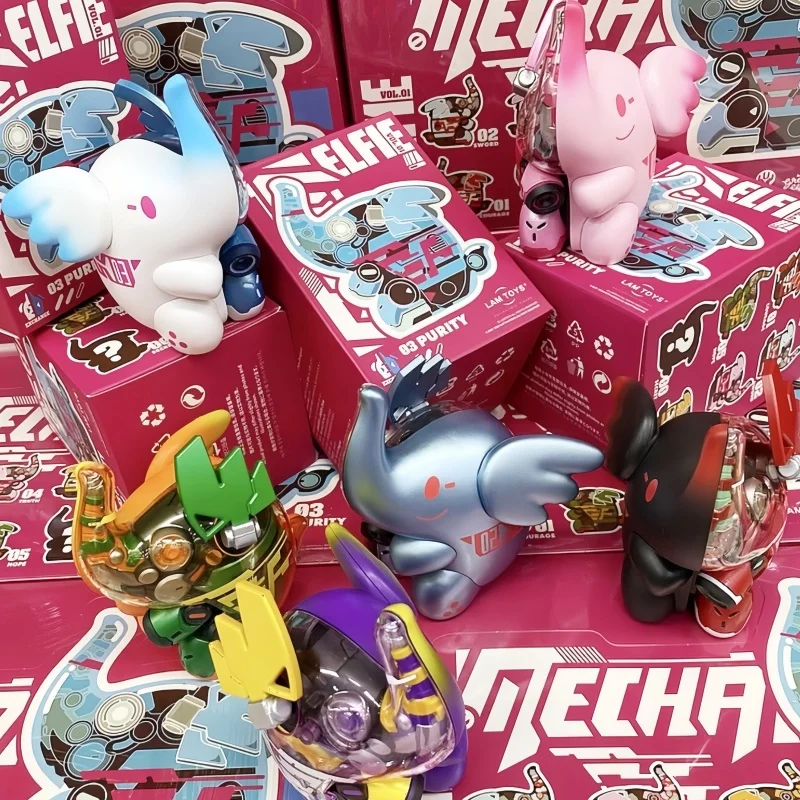 

Original Lamtoys Mecha Elephant Series Blind Box Collectible Anime Figures Kawaii Mystery Box Toy Doll Cute Desk Decor Kids Gift