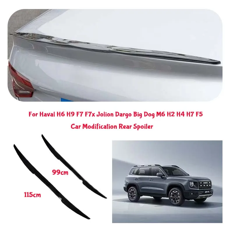 For Haval PVC Material Car Special Tail Wing Punch-Free Integrated Paste Auto Spoiler car wing